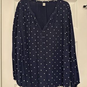 EUC OLD NAVY POLKA DOT BLOUSE VERSATILE COMFORTABLE SOPHISTICATED